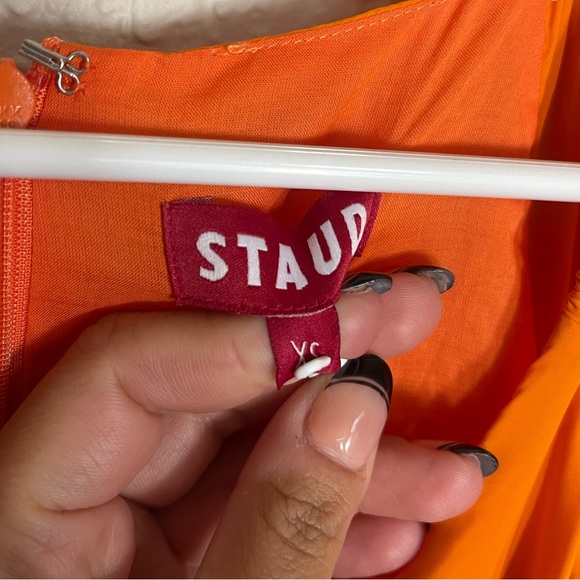 STAUD | NWT!! Pink Meadow Tiered Crepe De Chine Maxi Dress size: XS - Picture 8 of 12